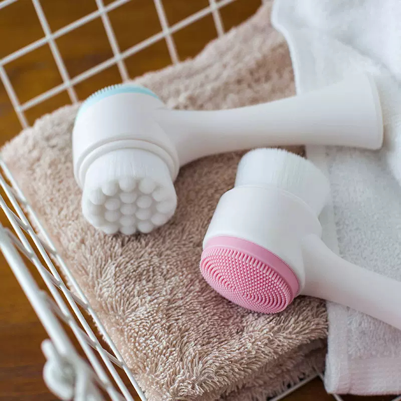 Double Sided Manual Facial Cle - Silicone Face Scrubber Electric ulasan dan harga