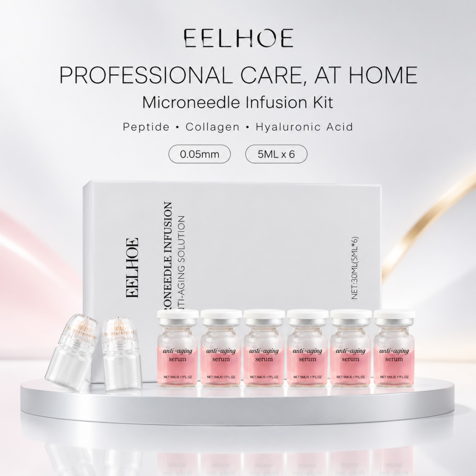 0.2mm Microneedle Serum Kit 6  - Hyaluronic Acid Facial Serum ulasan dan harga