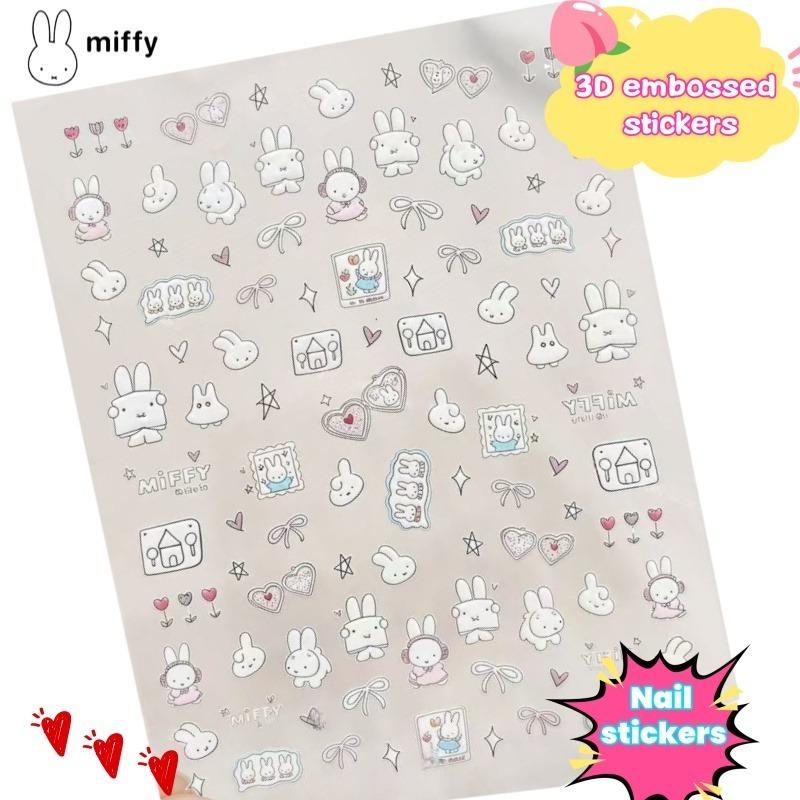 Miffy cartoon nail stickers an - Nail Art ulasan dan harga