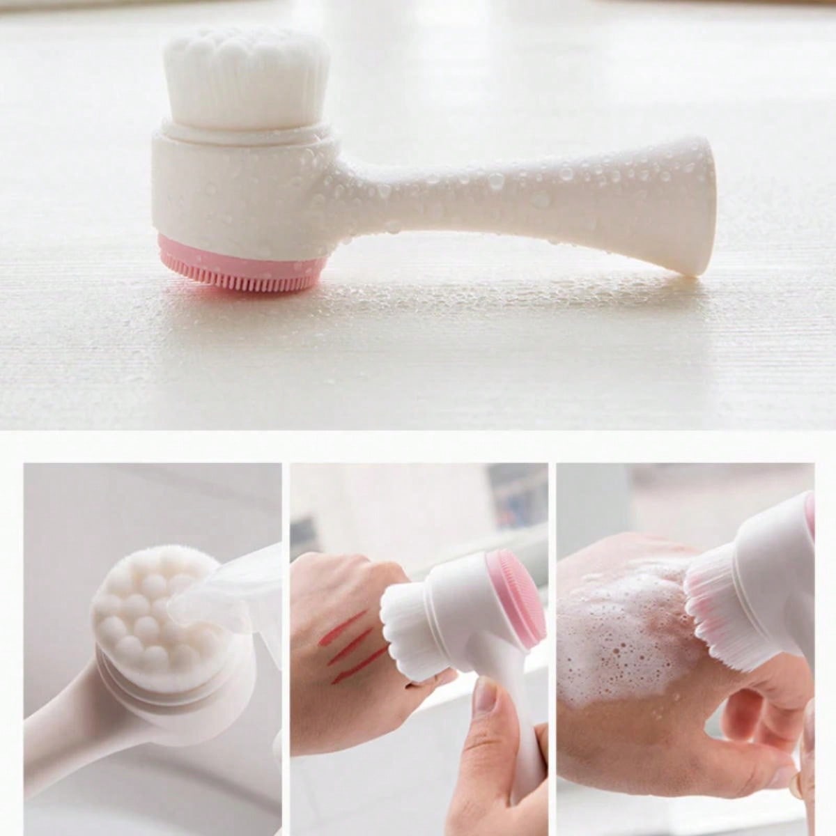 Double Sided Facial Cleanser S - Silicone Face Scrubber Electric ulasan dan harga