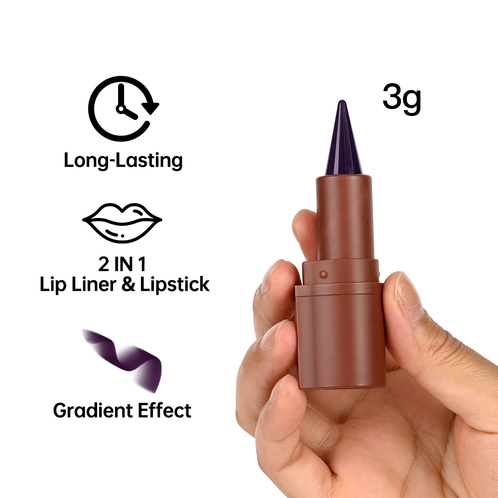 Lakerain Lip Liner Matte Black - Matte Velvet Lip Tint Long Lasting ulasan dan harga