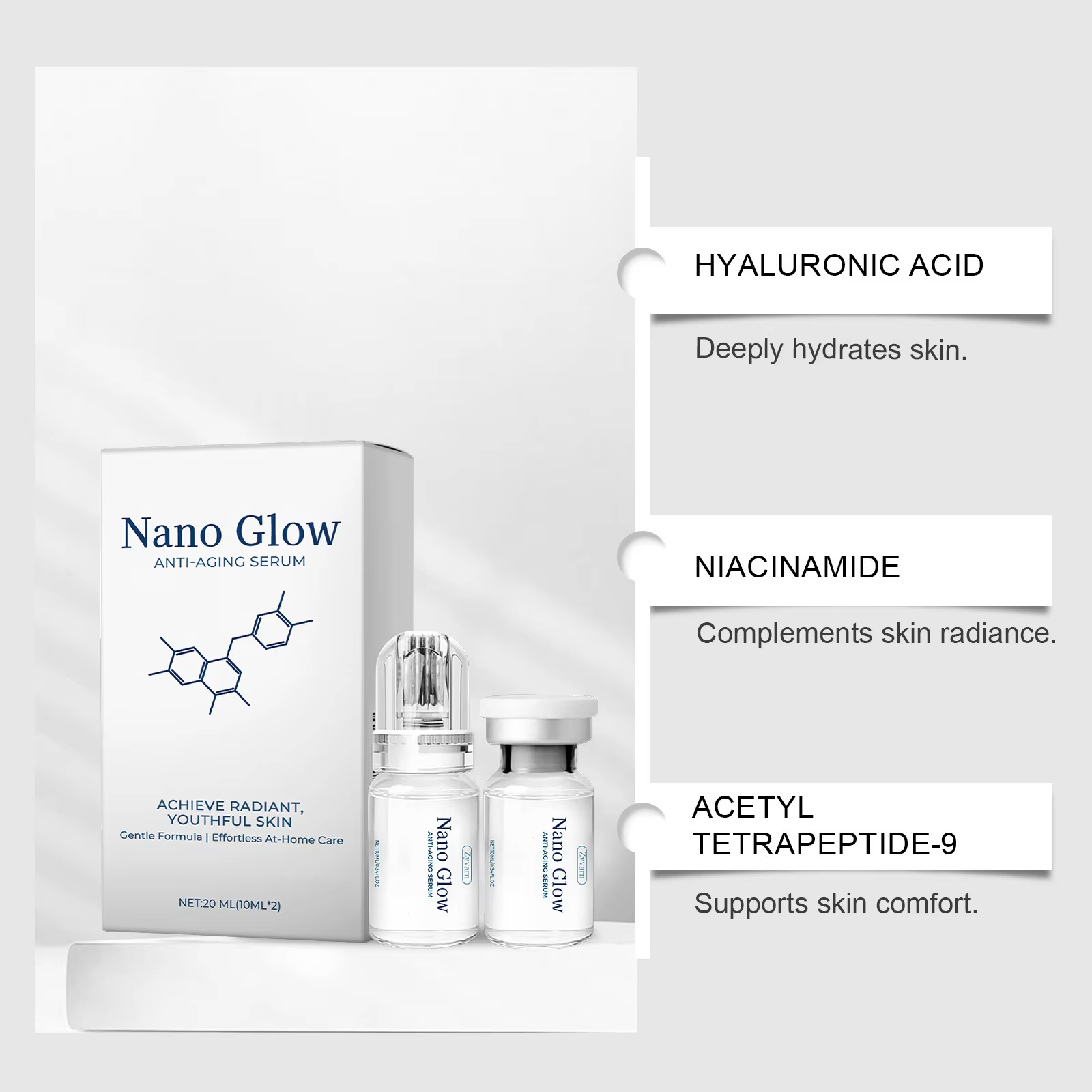 2*10ML Facial Hyaluronic Acid  - Hyaluronic Acid Facial Serum ulasan dan harga