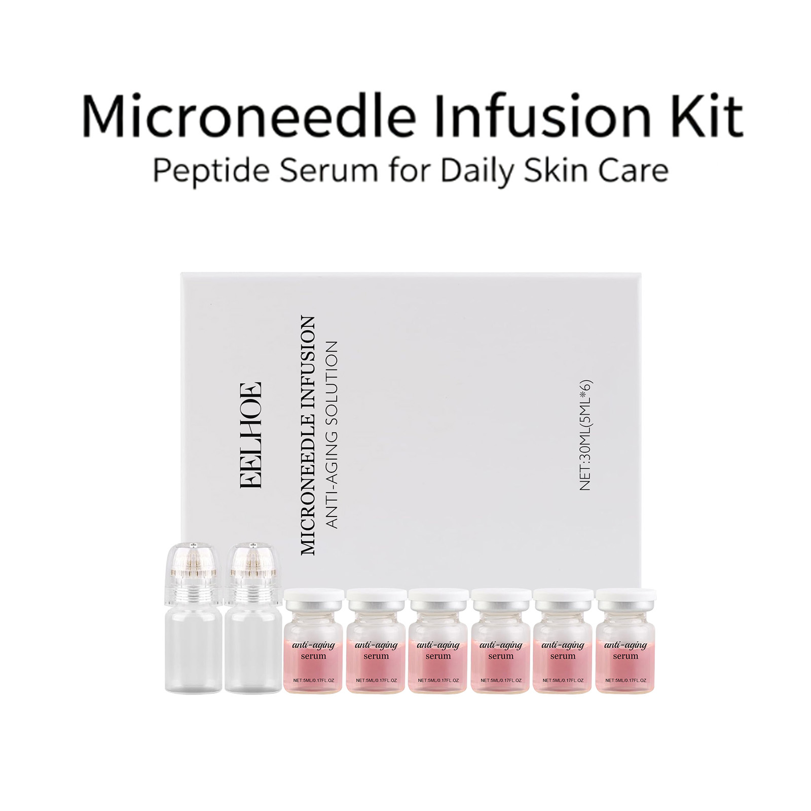 0.2mm Microneedle Serum Kit 6  - Hyaluronic Acid Facial Serum ulasan dan harga